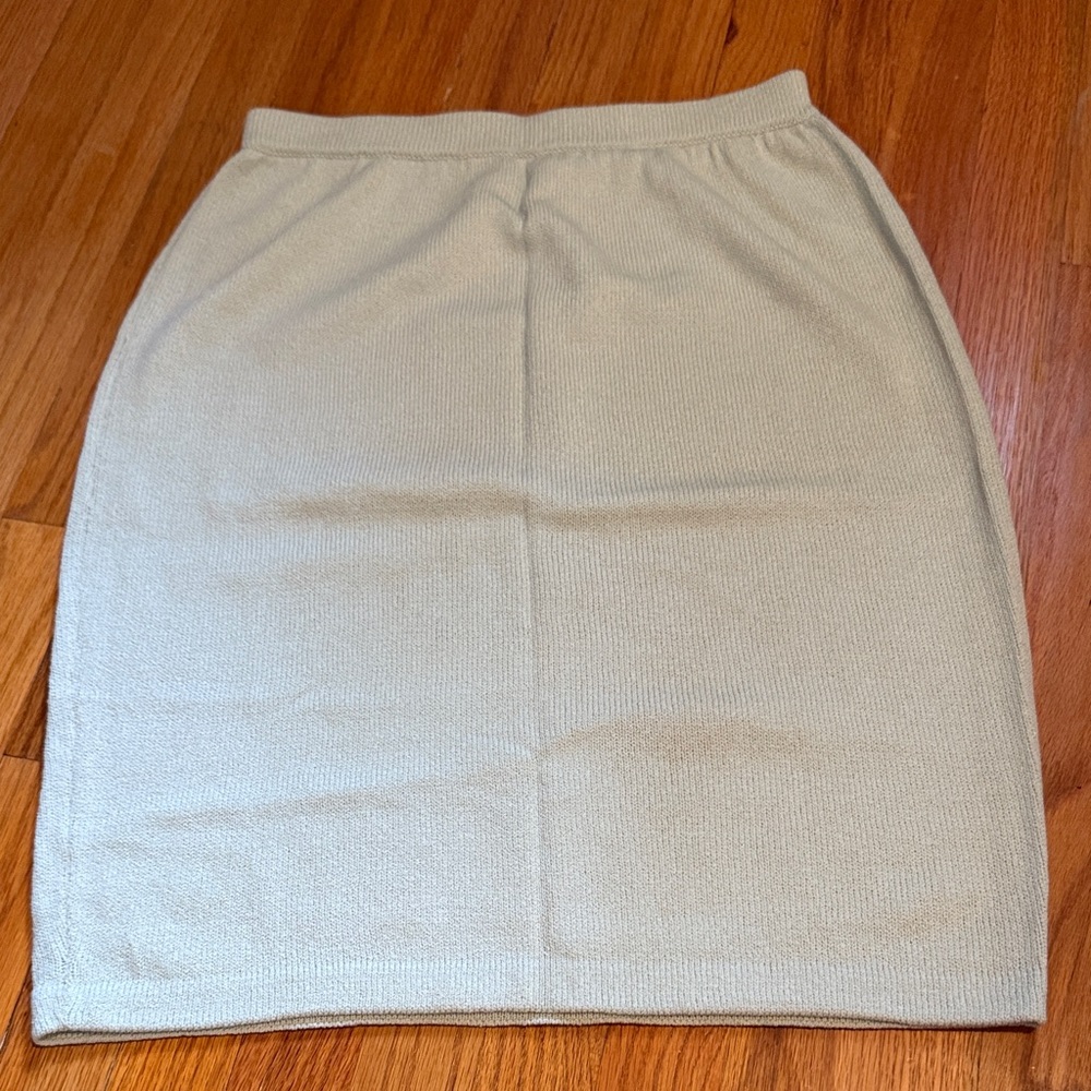 St. John Cream Pencil Skirt